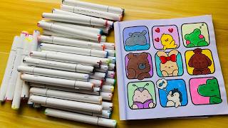 cozy friends marker coloring compilation