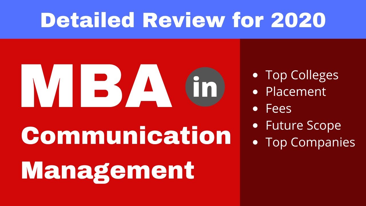 MBA in Communication Management | Placement | Fees | Salary | Colleges