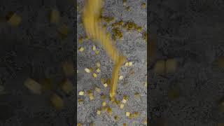 Oddly Satisfying Golden Cube Collapse ✨ | Satisfying Blender Physics Simulation 💛.