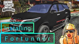 how to install toyota fortunner in gta san andreas sa| fortunner gta ma kasy install krein...