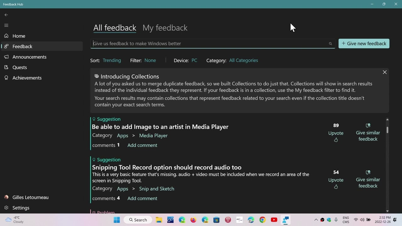 Feedback Hub is still a mess in Windows 10 and Windows 11