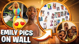 JAY COVERED HIS ROOM WALLS WITH PICTURES OF EMILY ?* I THINK HE IN LOVE**