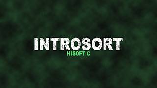 Details Introsort HiSoft C Time-Lapse Guide