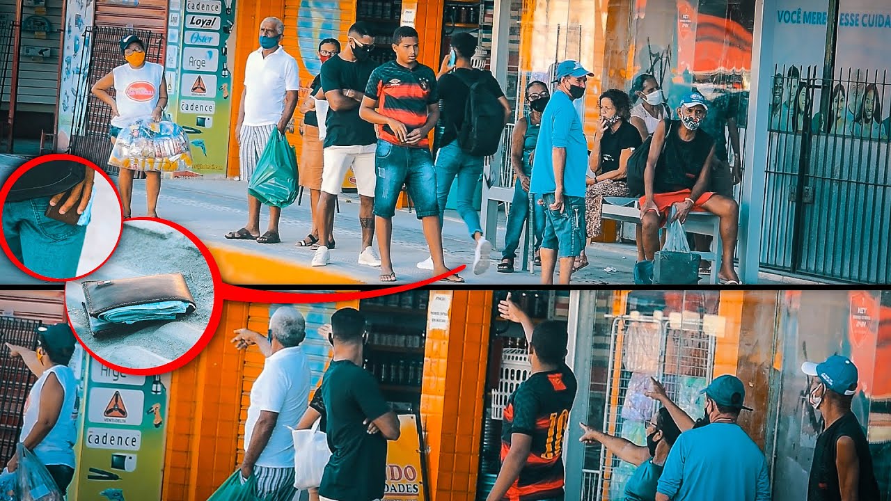 CARTEIRA COM R$ 1.000,00 CAINDO EM PÚBLICO (Teste Social)