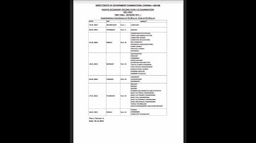 12th COMMON REVISION EXAM TIME TABLE (original) out now!!!