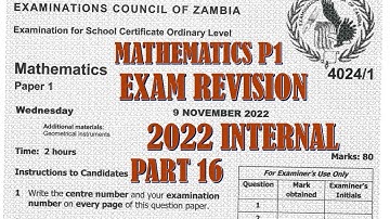 2022 MATHEMATICS PAPER 1 Part 16