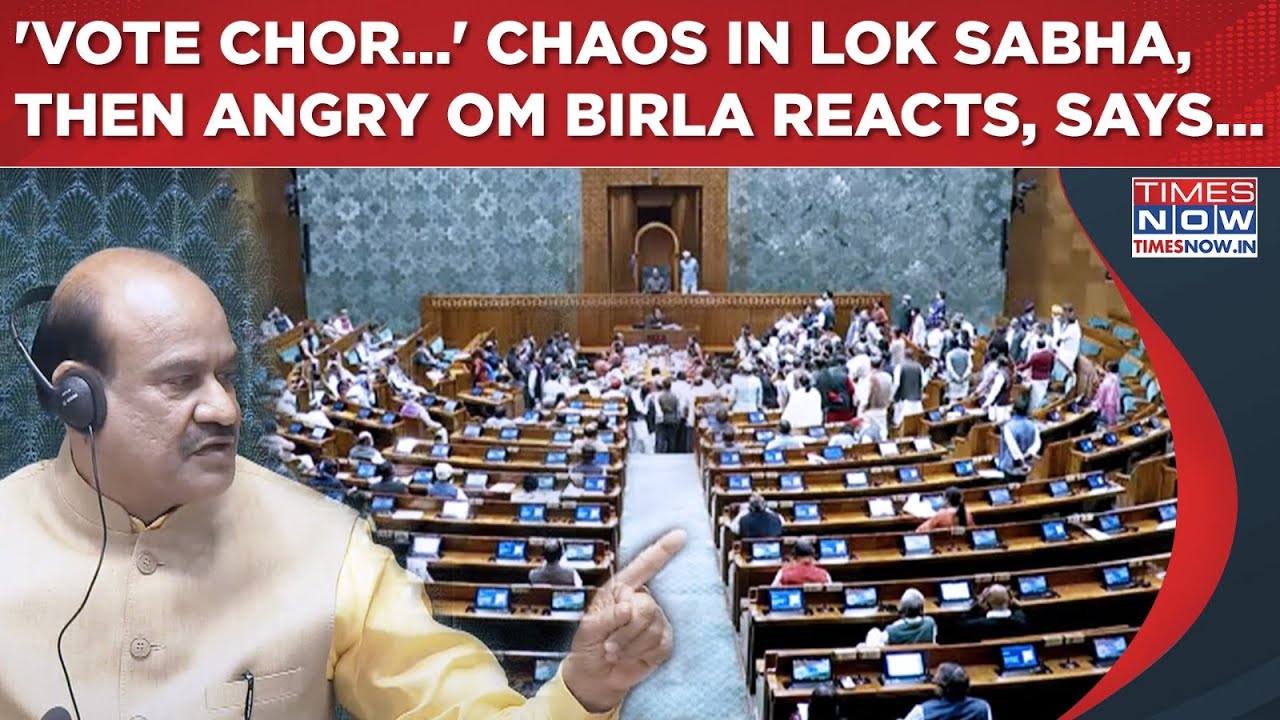 Parliament High-Voltage Drama: Watch Angry Om Birla React Amid Chaotic Scenes In Lok Sabha