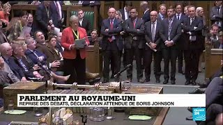 Parlement au Royaume-Uni : reprise des débats, déclaration attendue de Boris Johnson