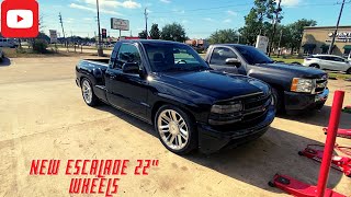 Single Cab Silverado with 22" Escalade Wheels