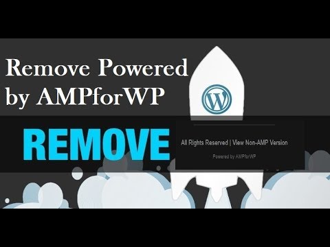 How to remove Powered by AMPforWP in Hindi