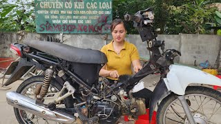 Thoa Single Girl Help my neighor's sister repair and repaint her broken motorbike