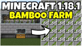 EASY Automatic Bamboo Farm Minecraft 1.18 Java, Bedrock, Xbox, Ps, Windows 10