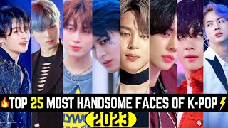 Top 25 most handsome faces of K-pop (2023) | Most attractive faces of K-pop Idols