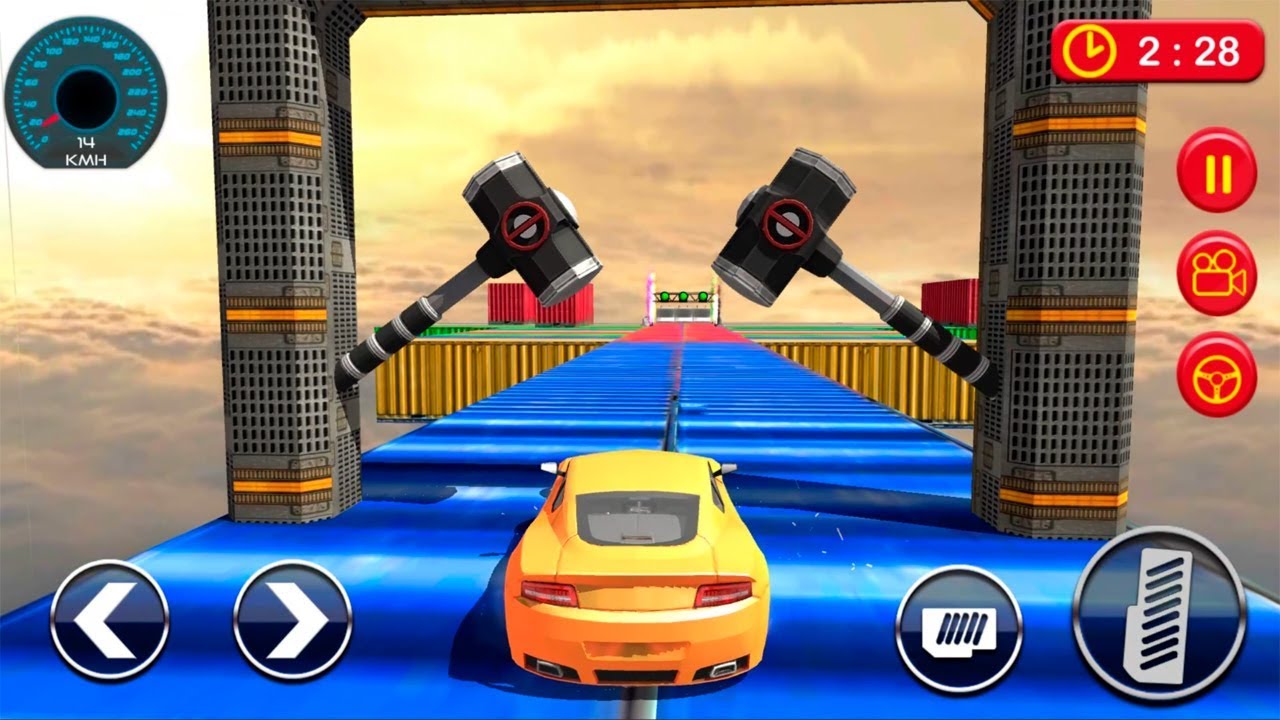 Car Driving & Racing On Crazy Sky Tracks (by CrAzy Games) Android Gameplay  [HD] 