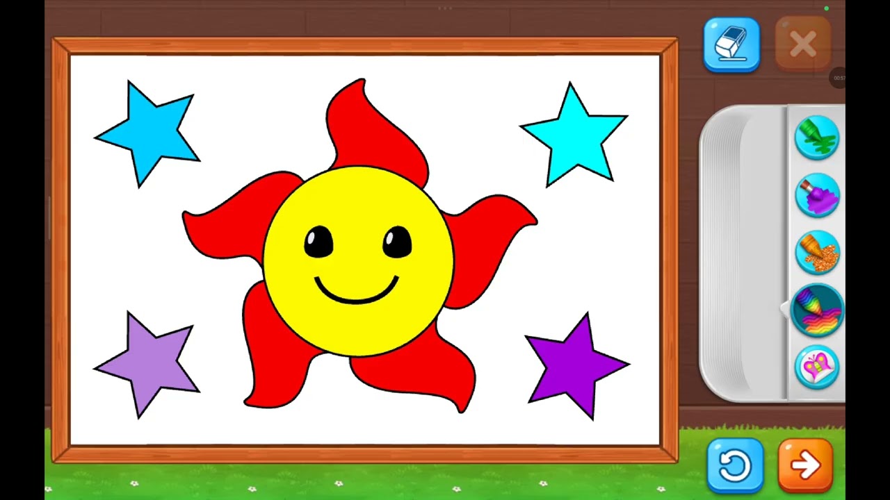 “Coloring a Smiling Sun ☀️⭐ | Learn Colors for Kids | Tiny Color Tales”
