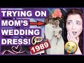Trying On My Mom's Wedding Dress (SO Emotional!)