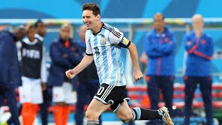 Lionel Messi Celebrating Pass To The Final Vs Holland World Cup 2014