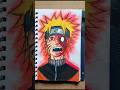 Drawing Naruto,s Demon Form🔥 #short #animedrawing #viraldrawing #narutoedit #animeart #tanjiroedit