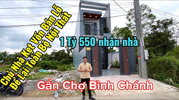 ✅ TẬP 123 Chủ Kẹt Vốn Cần Bán Gấp Căn Nhà MT Phạm Thị Hớn - Phước Lý gần Chợ Bình Chánh - tt 1Tỷ550