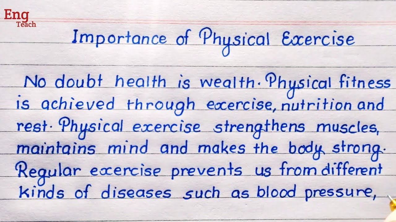 importance of physical exercise essay 200 words