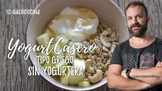 Yogurt tipo griego casero (sin yogurtera)