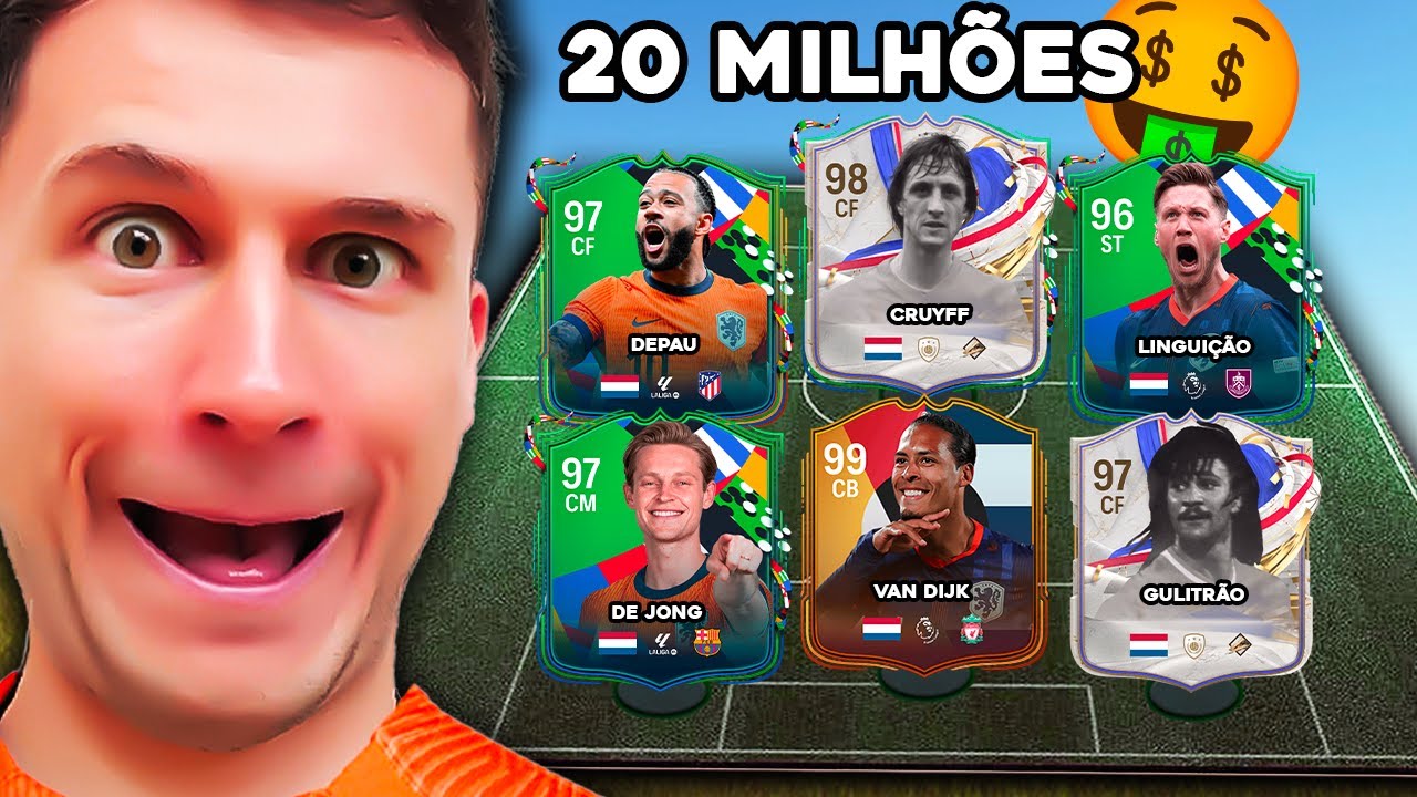 MONTEI UM TIME MILIONÁRIO DA HOLANDA 🤑🤑 VALE + DE 20 MILHÕES 💰💰 EA FC 24