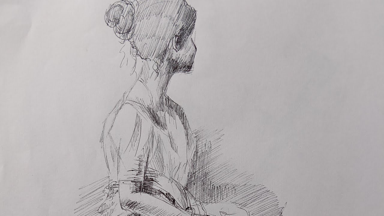 Tech With Art  is live Free hand sketch figer