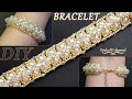 Wedding Beaded Bracelet Pearls & Crystal Beads DIY Jewelry Making Tutorial