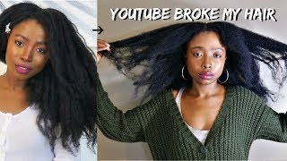 YouTube Broke My Hair | Devastating Set Back | Natural Hair Growth Journey by Craving Curly Kinks 333,658 views 6 years ago 23 minutes