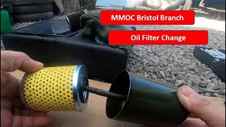 Morris Minor oil and filter change Classic Car aseries engine