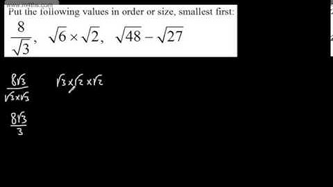 (Q1) - A* Grade Extension GCSE Maths Questions (Surds) - A Star Mathematics Challenge Year 11
