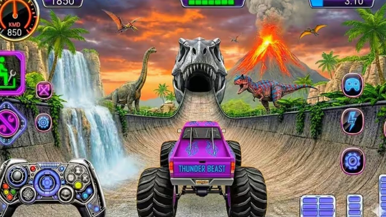 Monster Truck Mega Ramp Car Game | BeamNG Crazy Car Crashes & Fun Racing | Android Gameplay part 3