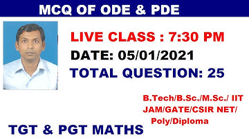 #09 MCQ of First Order and First Degree Differential Equation | integrating factor of exact DE
