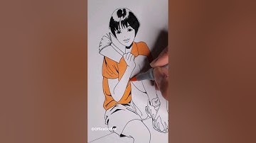 Orange copic markers 🍊Draw w/Me! #art #sketch #artist #anime #manga #copics