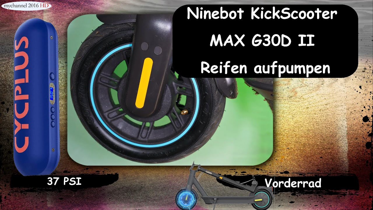 CYCPLUS 150 PSI Elektrische Kompressor Luftpumpe für Ninebot KickScooter  MAX G30D II und Fahrrad 