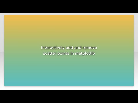 Interactively add and remove scatter points in matplotlib