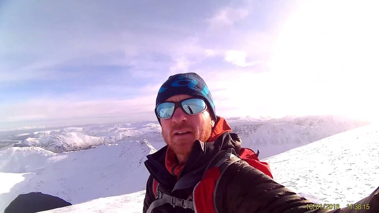 Helvellyn Summit in Winter