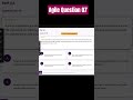 Agile Question 07