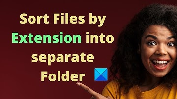 How to sort Files by Extension into separate Folder in Windows 11/10