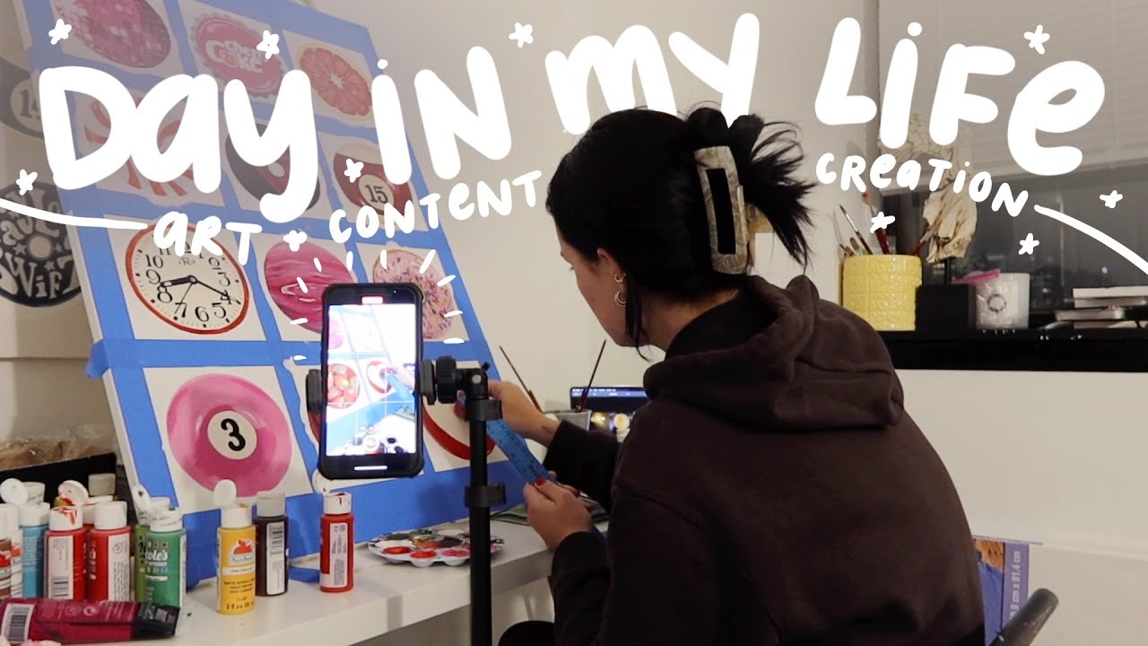 day in my life as a 😔🙏🏻 struggling artist 👩🏻‍🎨🥲 (i'm kinda joking ...
