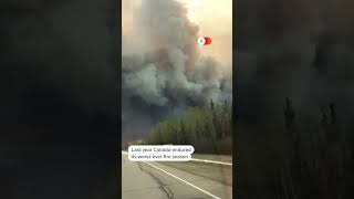 Canada Wildfires Blanket Sky With Thick Plumes Of Smoke