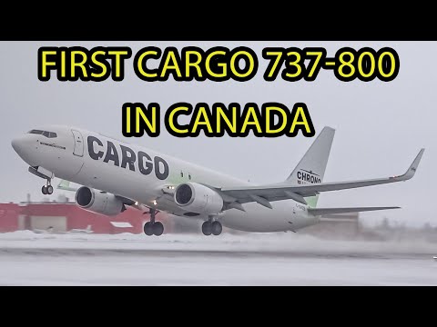 FIRST 737-800 Freighter in Canada! Chrono Aviation Boeing 737-800(SF) in St. Hubert (YHU / CYHU)
