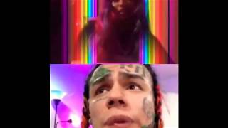 6IX9INE and Nicki Minaj live on Instagram