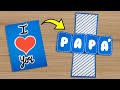 ❤️ Tarjeta plegable para el día del padre ❤️ Easy Especial día del padre 🎀ather&#39;s Day Card Handmade