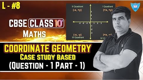 Coordinate Geometry | Case Study Questions (Que. 1 Part - 1) || Class 10 Math CBSE