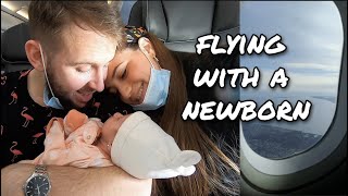 The *reality* of FLYING With A NEWBORN | Baby's First Flight + What's In My DIAPER BAG?