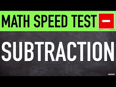 Subtraction Math Speed Test (20 Problems) | Subtract Numbers | Human Calculator Mental Maths Drill