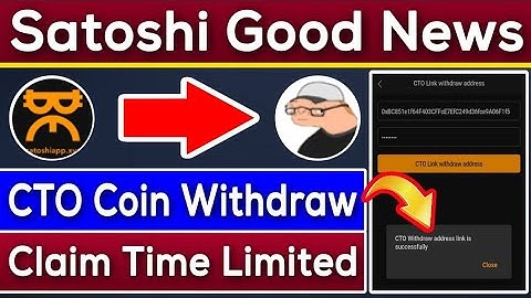 Satoshi Mining App  | CTO Withdrawal | Satoshi Withdrawal CTO | #cryptowithmg
