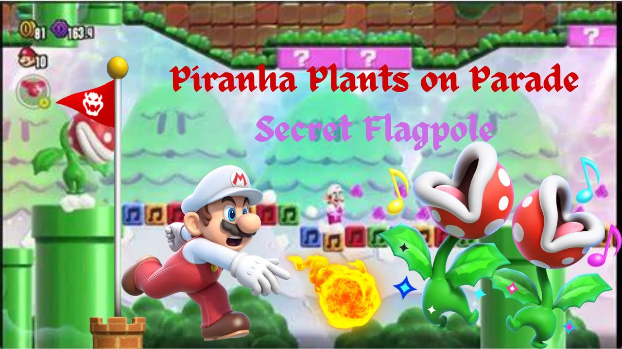 How to get the secret flagpole in Piranha Plants on Parade - Super Mario Wonder