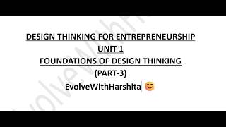 Design Thinking Unit1 Part3 | Design Thinking Process & Elements with Real-Life Example | MBA | BBA